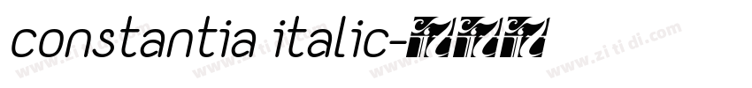 constantia italic字体转换